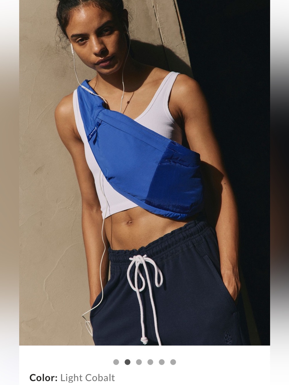 FP Movement by Free People Studio Waist Sling Bag in Light Cobalt